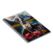 Great Dane on a Paddle: Ein Landschaftliches Abent Notizblock (Rechte Seite)