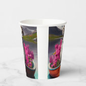 Great Dane on a Paddle: Ein Landschaftliches Abent Pappbecher (Links)