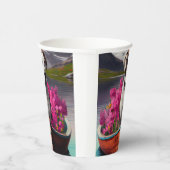 Great Dane on a Paddle: Ein Landschaftliches Abent Pappbecher (Rechts)