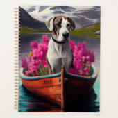 Great Dane on a Paddle: Ein Landschaftliches Abent Planer (Vorderseite)