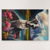 Great Dane on a Paddle: Ein Landschaftliches Abent Puzzle (Horizontal)