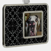 Great Dane Ornament Rahmen-Ornament Silber (Rechts)
