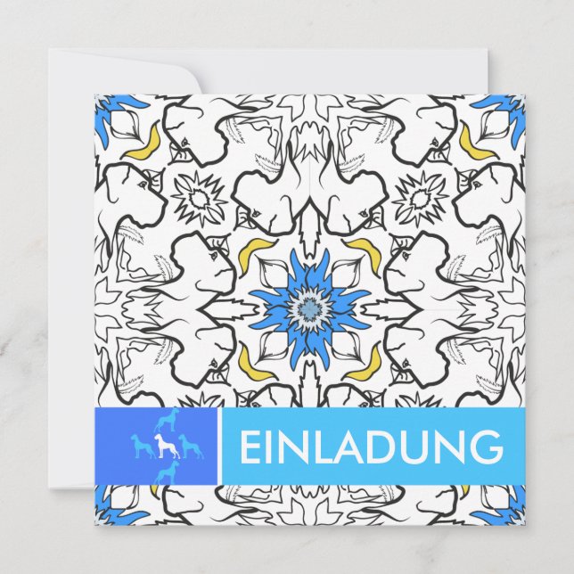 Great Dane Pattern Blau (Vorderseite)