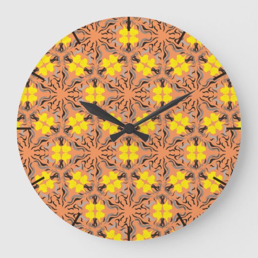 Great Dane Pattern Große Wanduhr (Vorderseite)