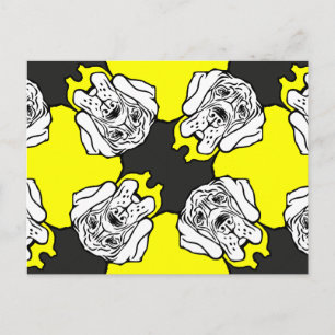 Great Dane Pattern Heads Postkarte