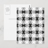 Great Dane Pattern Heads Postkarte (Vorne/Hinten)