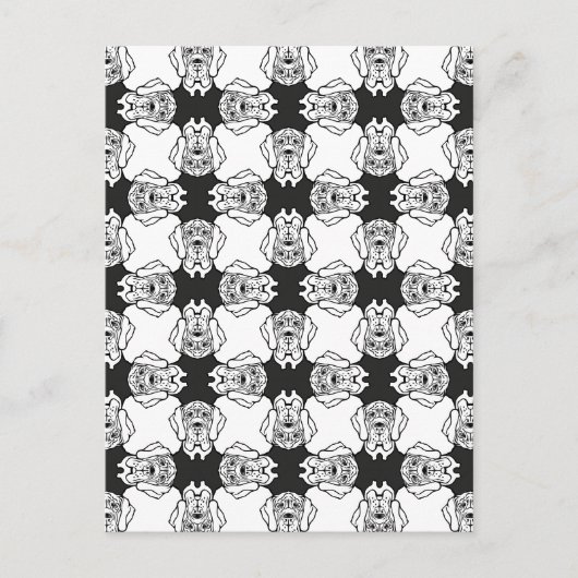 Great Dane Pattern Heads Postkarte (Vorderseite)