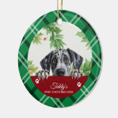 Great Dane Personalisiert First Christmas Keramik Ornament (Links)