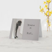 Great Dane Pet Hund Scheidung Ruff Ich bin hier fü Karte (Gelbe Blume)