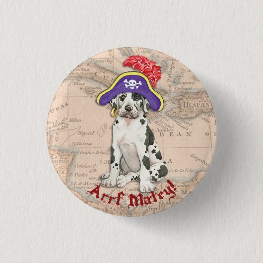 Great Dane Pirate Button (Vorderseite)