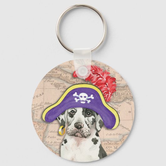 Great Dane Pirate Schlüsselanhänger (Vorderseite)