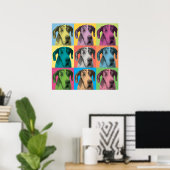 Great Dane Pop Art Poster (Heimbüro)