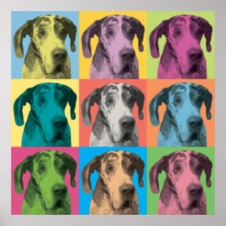Great Dane Pop Art Poster