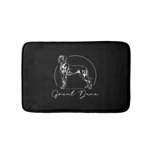 Great Dane Portrait Hund Mama Badematte (Vorderseite)