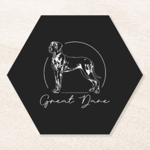 Great Dane Portrait Hund Mama Untersetzer