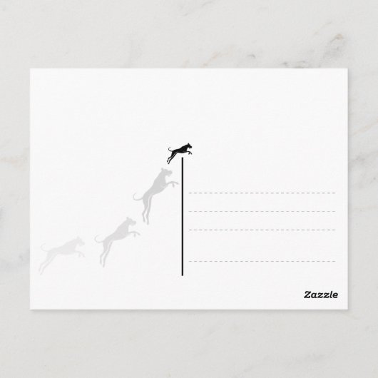 Great Dane Portrait zeichnend Postkarte (Rückseite)