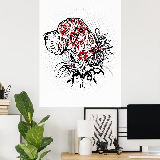 Great Dane Poster (Heimbüro)