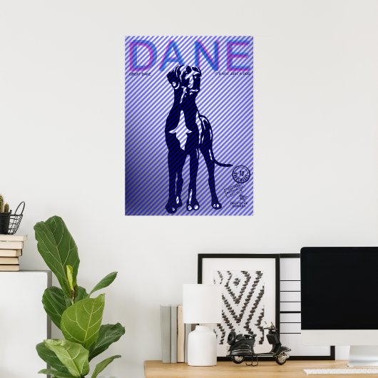 Great Dane Poster (Heimbüro)