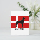 Great Dane Postkarte (Stehend Vorderseite)
