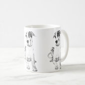 Great Dane Pouting Harlequin Kaffeetasse (VorderseiteRechts)