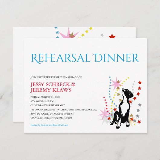 Great Dane Probe Einladung (Vorne/Hinten)