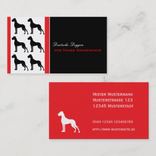 Great Dane Professionell gut lesbare Visitenkarte