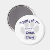Great Dane Property - Magnet (Vorderseite/Rückseite)