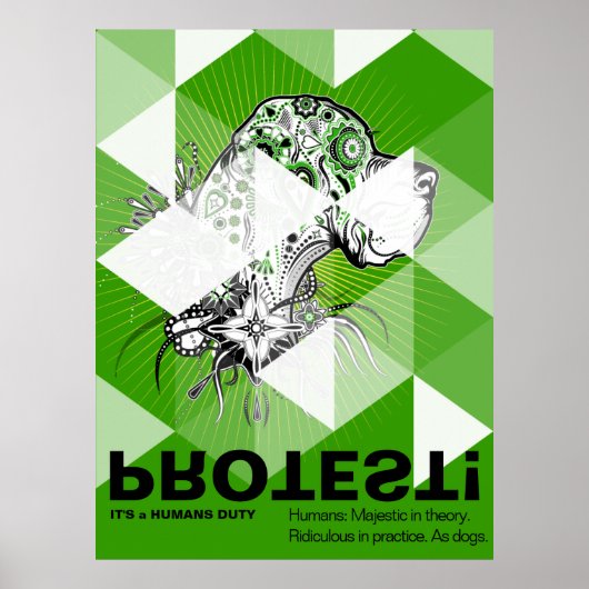 Great Dane Protestplakat Poster (Vorne)