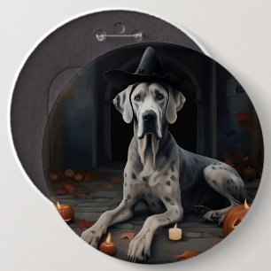 Great Dane Pumpkins Halloween Beängstigend Gedreht Button
