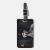 Great Dane Pumpkins Halloween Beängstigend Gedreht Gepäckanhänger (Vorderseite vertikal)