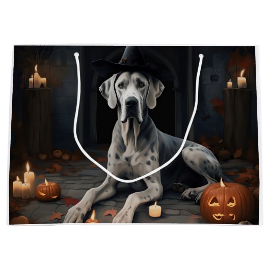 Great Dane Pumpkins Halloween Beängstigend Gedreht Große Geschenktüte (Vorderseite)