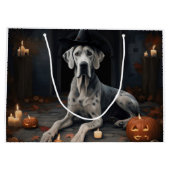 Great Dane Pumpkins Halloween Beängstigend Gedreht Große Geschenktüte (Rückseite)