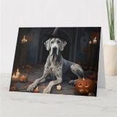 Great Dane Pumpkins Halloween Beängstigend Gedreht Karte (Vorderseite)
