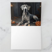 Great Dane Pumpkins Halloween Beängstigend Gedreht Karte (Innenseite)