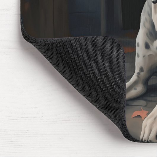 Great Dane Pumpkins Halloween Beängstigend Gedreht Mousepad (Ecke)