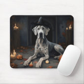 Great Dane Pumpkins Halloween Beängstigend Gedreht Mousepad (Mit Mouse)