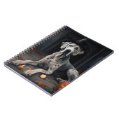 Great Dane Pumpkins Halloween Beängstigend Gedreht Notizblock (Linke Seite)