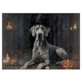 Great Dane Pumpkins Halloween Beängstigend Gedreht Schneidebrett (Vorderseite)