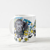 Great Dane Pup in Daffodic Black Kaffeetasse (Vorderseite Links)