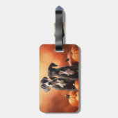 Great Dane Puppy Autumn Delight Pumpen Gepäckanhänger (Rückseite vertikal)