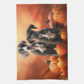 Great Dane Puppy Autumn Delight Pumpen Geschirrtuch (Vertikal)