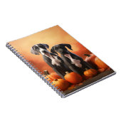 Great Dane Puppy Autumn Delight Pumpen Notizblock (Rechte Seite)