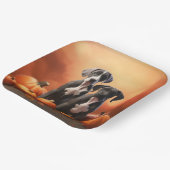 Great Dane Puppy Autumn Delight Pumpen Pappteller (Gewinkelt)