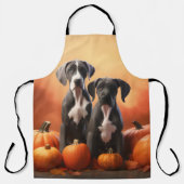 Great Dane Puppy Autumn Delight Pumpen Schürze (Vorderseite)