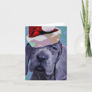Great Dane Puppy Christmas Greeting Card Feiertagskarte