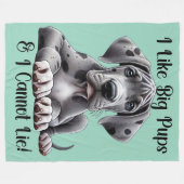 Great Dane Puppy Fleecedecke (Vorderseite (Horizontal))