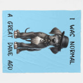 Great Dane Puppy Funny Fleecedecke (Vorderseite (Horizontal))