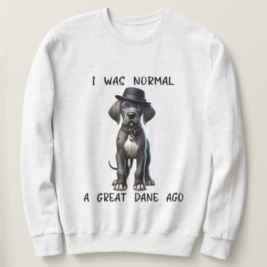 Great Dane Puppy Funny Sweatshirt (Design vorne)