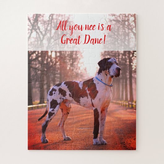 Great Dane Puzzle Personalisiert (Vertikal)