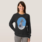 Great Dane Reindeer Christmas Blue T-Shirt (Vorne ganz)
